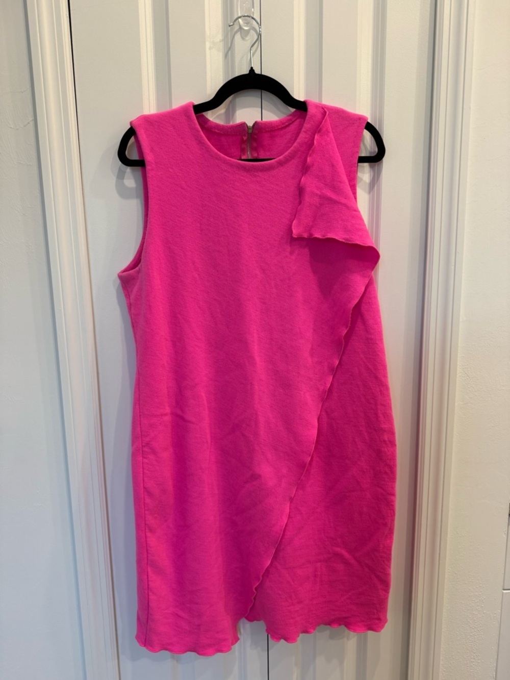St. John Pink Knit Crossover Front Dress